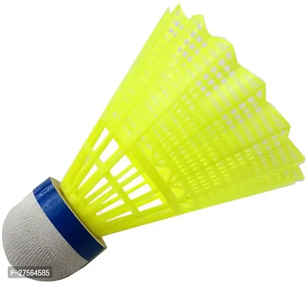 Double Shaft Multicolor Set Of 2 Piece Badminton Racket With 6 Piece Plastic Shuttle Badminton Kit-thumb3