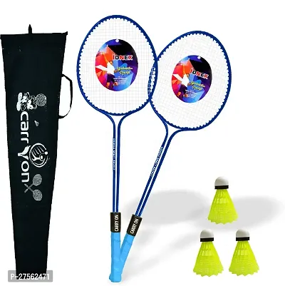 Dual Saft Racket 2 Piece With 3 Piece Shuttle With Carry Bag