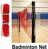 Single Shaft Multicolor Set Of 2 Piece Badminton Racket With 6 Piece Plastic Shuttle And 1 Net-thumb1