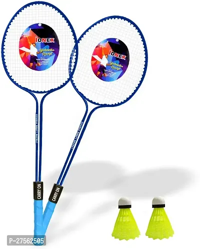 Dual Saft Badminton Racket 2 Piece With 2 Piece Shuttle-thumb0