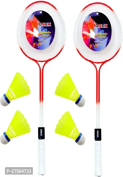 Dual Saft Badminton Racket 2 Piece With 4 Piece Shuttle-thumb0