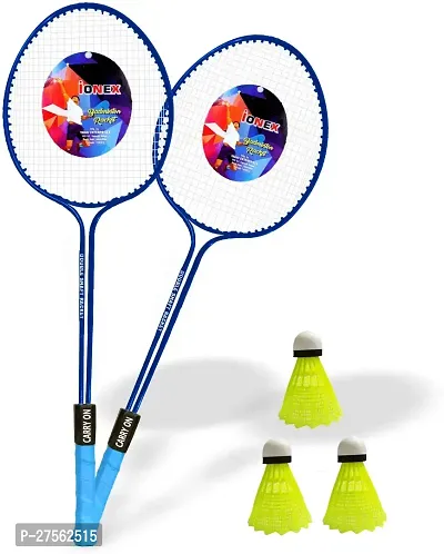 Dual Saft Badminton Racket 2 Piece With 3 Piece Shuttle Cock