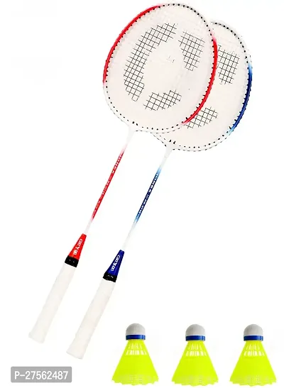 2 Pieces Aluminum Badminton Racket With 3 Pieces Plastic Shuttles-thumb2