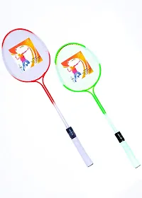 Dual Saft Badminton Racket 2 Piece With 3 Piece Shuttle Cock Box-thumb1