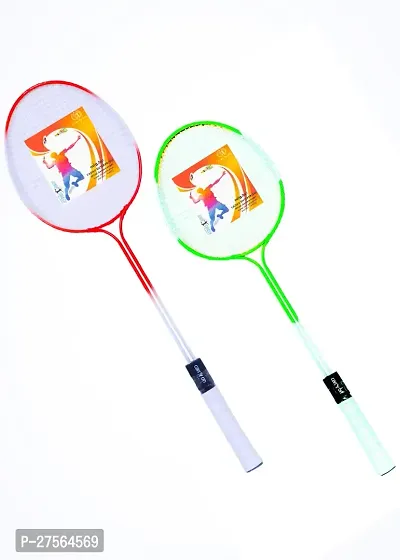 Dual Saft Badminton Racket 2 Piece With 3 Piece Shuttle Cock Box-thumb2