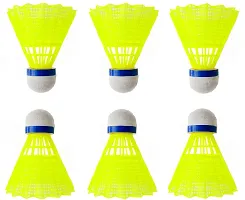 Iron Body Badminton Racket Pack Of 2 Piece Badminton With 6 Plastic Shuttles-thumb2