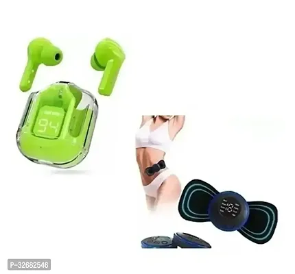 Butterfly Massager with Bluetooth Earbuds with Transparent Charging Case Pack of 2