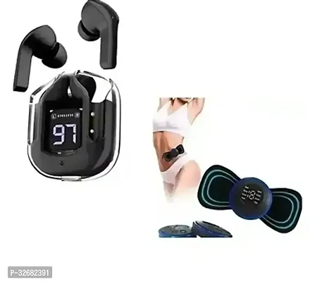 Bluetooth Earbuds with Transparent Charging Case with Butterfly Massager-thumb0