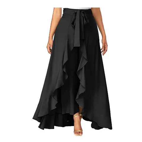 Stylish Solid Crepe Skirts For Women