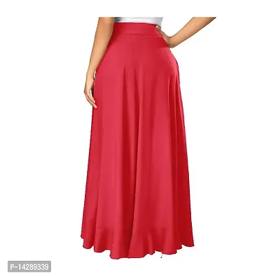 Women's Maxi Overlay Pant Skirt (Red)-thumb2