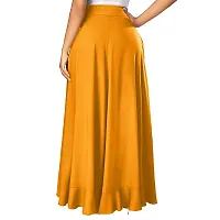 PaheliRani Women's Maxi Overlay Pant Skirt (Yellow)-thumb1