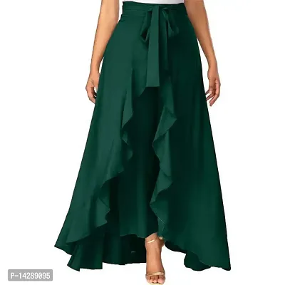 Women's Maxi Overlay Pant Skirt (Dark Green)