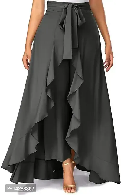 Women's Maxi Overlay Pant Skirt (Grey)