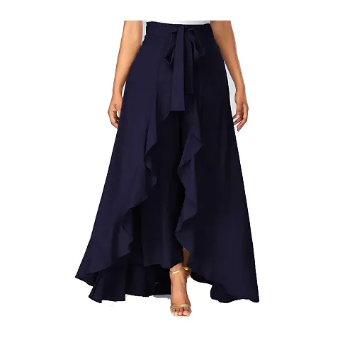 Stylish Solid Crepe Skirts For Women