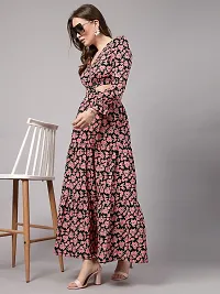 Stylist Crepe Printed Dress For Women-thumb4