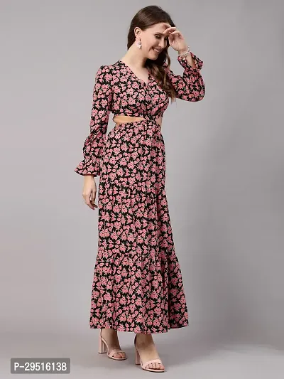 Stylist Crepe Printed Dress For Women-thumb2