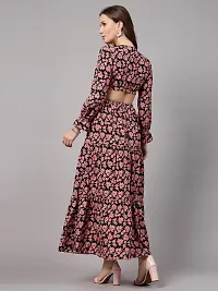 Stylist Crepe Printed Dress For Women-thumb2