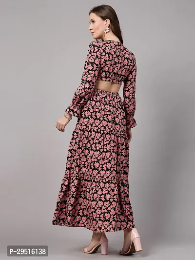 Stylist Crepe Printed Dress For Women-thumb3