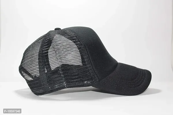 Unisex Net Caps Hats Sports Tennis Baseball Cap (Black )-thumb2