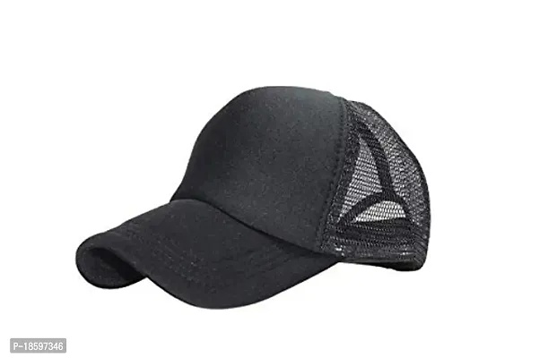 Unisex Net Caps Hats Sports Tennis Baseball Cap (Black )-thumb0