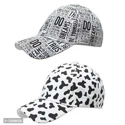 Black  White Adjustable Baseball caps for Men and Women-thumb0