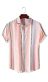 Uiriuy Shirt for Men || Casual Shirt for Men || Men Stylish Shirt || Men Printed Shirt (X-Large, Pink Patti)-thumb1