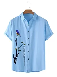 SL FASHION Men's Shirts Casual Shirts Formal Shirt (X-Large, Blue CHAKLI)-thumb2