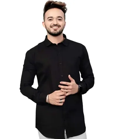 RK HUB Formal Men's Shirt (X-Large, Black 3)