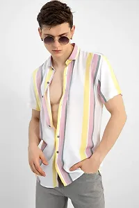 Uiriuy Shirt for Men || Casual Shirt for Men || Men Stylish Shirt || (X-Large, Yellow  White)-thumb2
