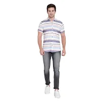 RK HUB Men's Lycra Digital Print Casual New Shirt (X-Large, PURPUL LINE)-thumb4