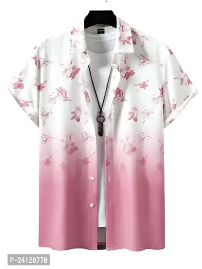 Uiriuy Shirt for Men || Casual Shirt for Men || Men Stylish Shirt || Men Printed Shirt (X-Large, Pink Flower)-thumb5