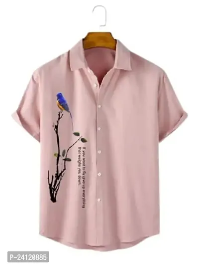 Uiriuy Shirt for Men || Casual Shirt for Men || Men Stylish Shirt || (X-Large, Peach CHAKLI)-thumb0