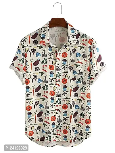 SL FASHION Funky Printed Shirt for Men. (X-Large, Veg)-thumb0