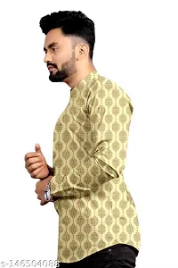 RK HUB Men's Digital Ptinted Half Sleeve Rayon Kurtas (X-Large, Care)-thumb2