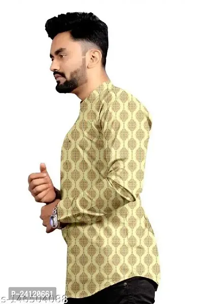 RK HUB Men's Digital Ptinted Half Sleeve Rayon Kurtas (X-Large, Care)-thumb3