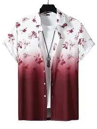 Uiriuy Shirt for Men || Casual Shirt for Men || Men Stylish Shirt || Men Printed Shirt (X-Large, Maroon Flower)-thumb4