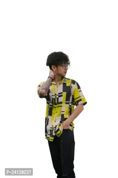 RK HUB Men's Digital Print Rayon Casual Shirt. (X-Large, NIYON VII)-thumb0