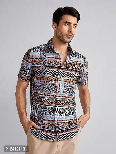 Uiriuy Funky Printed Shirt for Men. (X-Large, Bule SV)-thumb2