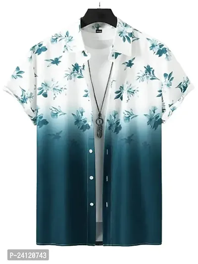 Uiriuy Shirt for Men || Casual Shirt for Men || Men Stylish Shirt || Men Printed Shirt (X-Large, Sky Flower)-thumb5