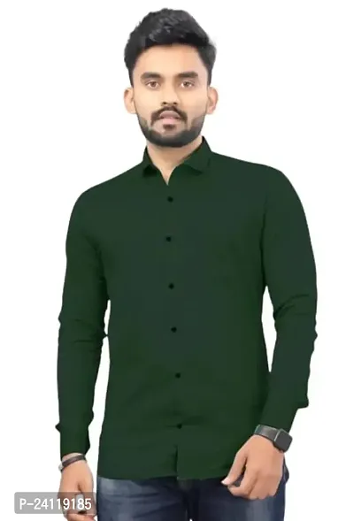 RK HUB Formal Men's Shirt (X-Large, Green 1)