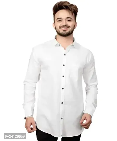 RK HUB Formal Men's Shirt (X-Large, White 2)