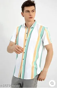 Uiriuy Shirt for Men || Casual Shirt for Men || Men Stylish Shirt || (X-Large, Orange  White)-thumb4