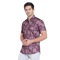 RK HUB Men's Lycra Digital Print Casual New Shirt (X-Large, PURPUL Shirt)-thumb2