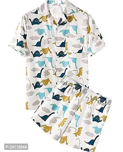 SL Fashion Men's Printed Pajama Sets (X-Large, MUSTERED Shorts)-thumb0