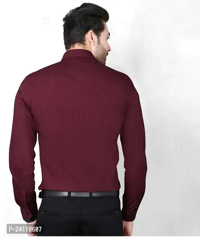 RK HUB Formal Men's Shirt (X-Large, Maroon 1)-thumb3