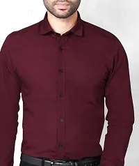 RK HUB Formal Men's Shirt (X-Large, Maroon 1)-thumb3