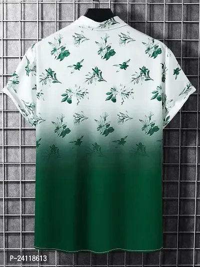 SL FASHION Funky Printed Shirt for Men. (X-Large, Green Flower)-thumb3