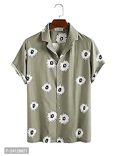 SL FASHION Funky Printed Shirt for Men Half Sleeves (X-Large, Grey Full Motu)-thumb3