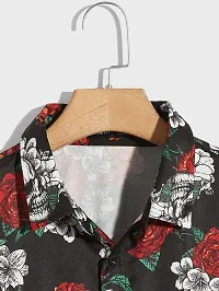 Uiriuy Men Regular Fit Floral Print Cut Away Collar Casual Shirt (X-Large, New KHOPADI)-thumb3