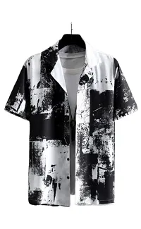 RK HUB Men's Lycra Cottton Digital Print Casual Shirt (X-Large, Cargo)-thumb3